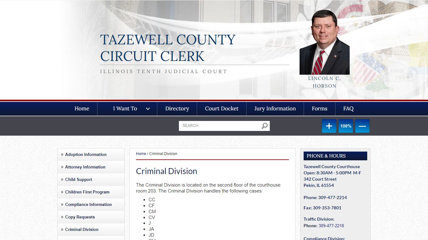 Criminal Division - Tazewell County Circuit Clerk